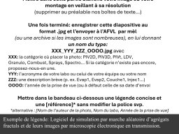 Comment publier vos travaux dans la photothèque de l'AFVL?